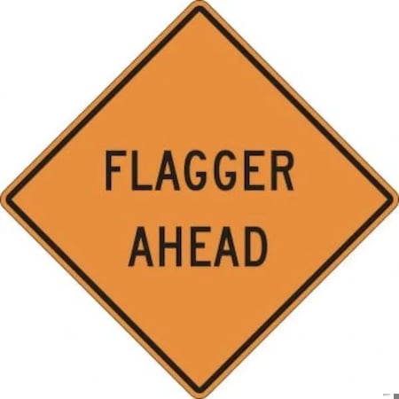 Accuform SAFETY SIGN FLAGGER AHEAD 48 X 48 FRK607HP FRK607HP